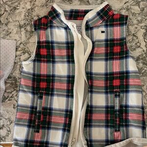 Plaid Zip-Up Vest